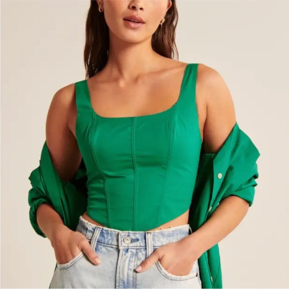 Abercrombie Green Corset Tank